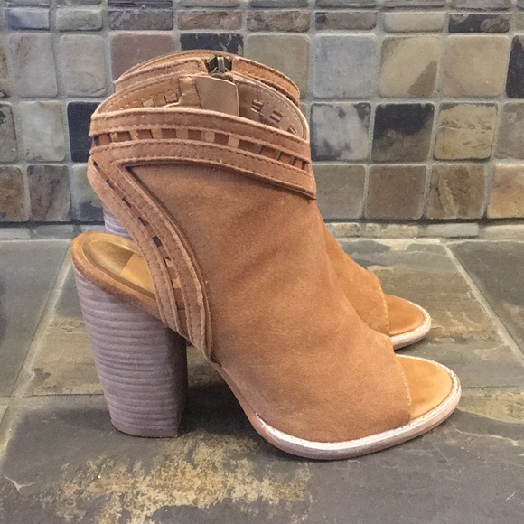 Dolce Vita Suede Open Toe Booties Size 6 - Picture 1 of 7